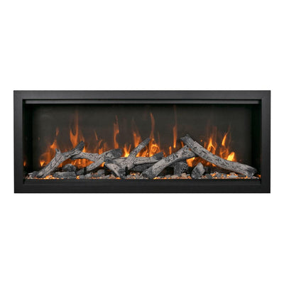 Amantii 74" Symmetry Bespoke Extra Tall Electric Outdoor Fireplace-Patio Pelican