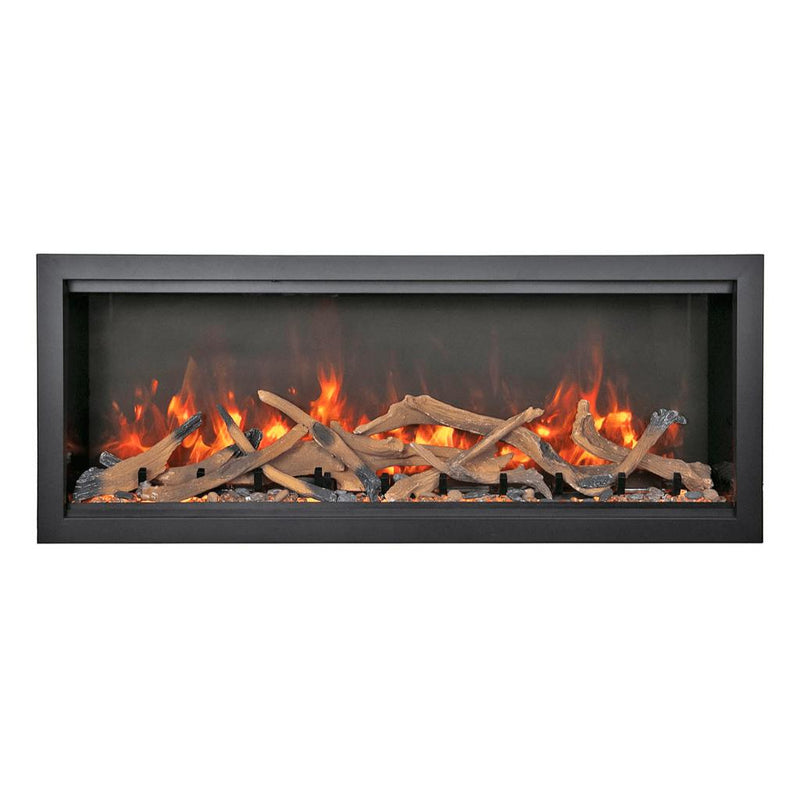 Amantii 74" Symmetry Bespoke Extra Tall Electric Outdoor Fireplace-Patio Pelican