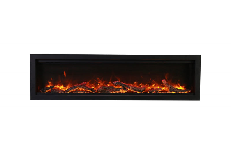 Amantii 74" Symmetry Smart Built-In Electric Indoor/Outdoor Fireplace-Patio Pelican