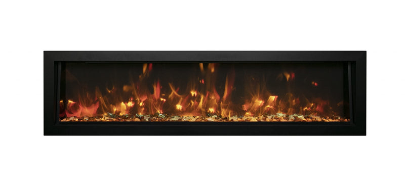 Amantii 88" Panorama Deep Smart Indoor/Outdoor Built-in Electric Fireplace-Patio Pelican