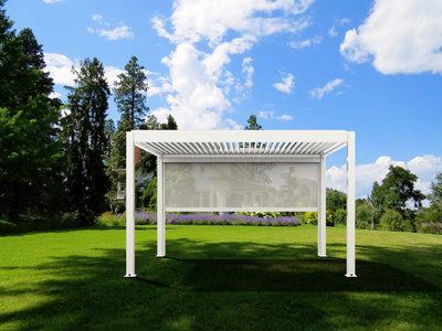 Bon Pergola Motorized Wind/Sun Resistant Shade/Screen - Only for Villa Pergola (Add-on Only)-Patio Pelican