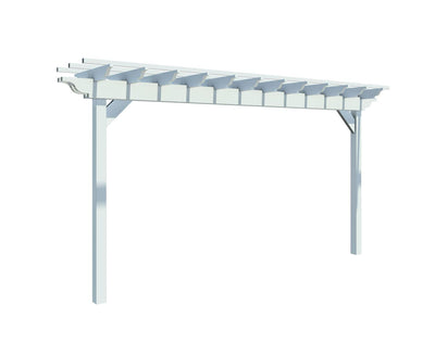 Creekvine Designs 3' x 14' Vinyl Monterrey Pergola-Patio Pelican