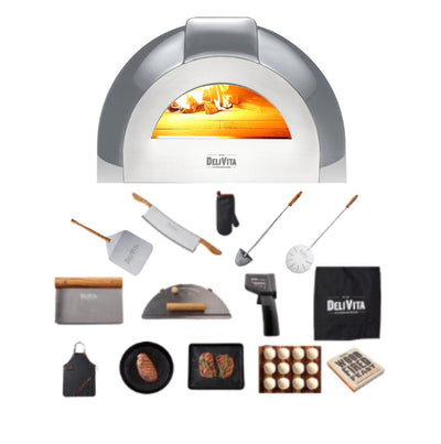 DeliVita Pro Gas/Wood-Fired Pizza Oven - Deluxe Complete Collection-Patio Pelican
