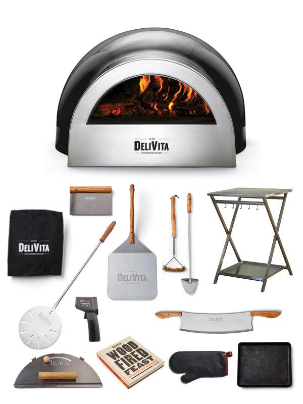 DeliVita Wood-Fired Pizza Oven - Deluxe Complete Collection-Patio Pelican