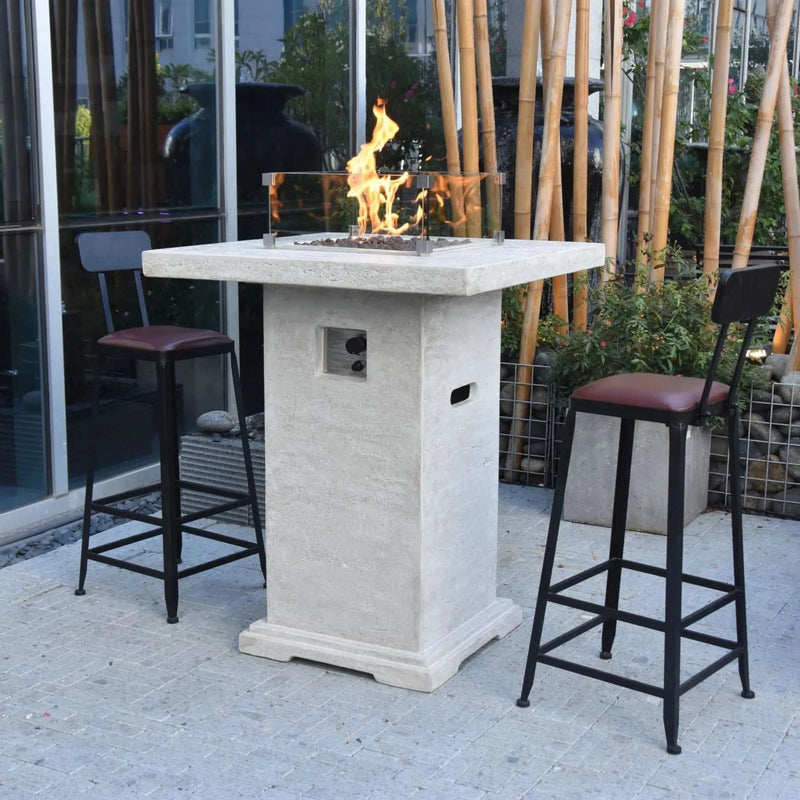 Elementi Montreal Fire Pit Bar Table-Patio Pelican