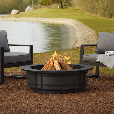 Real Flame Leonard Wood-Burning Fire Pit-Patio Pelican