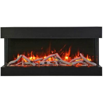 Remii 40" Bay Slim Built-In 3-Sided Indoor/Outdoor Electric Fireplace-Patio Pelican