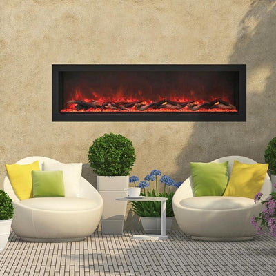 Remii 45" Deep Built-In Indoor/Outdoor Electric Fireplace-Patio Pelican