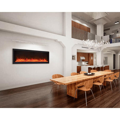 Remii 55" Extra Slim Built-In Indoor/Outdoor Electric Fireplace-Patio Pelican