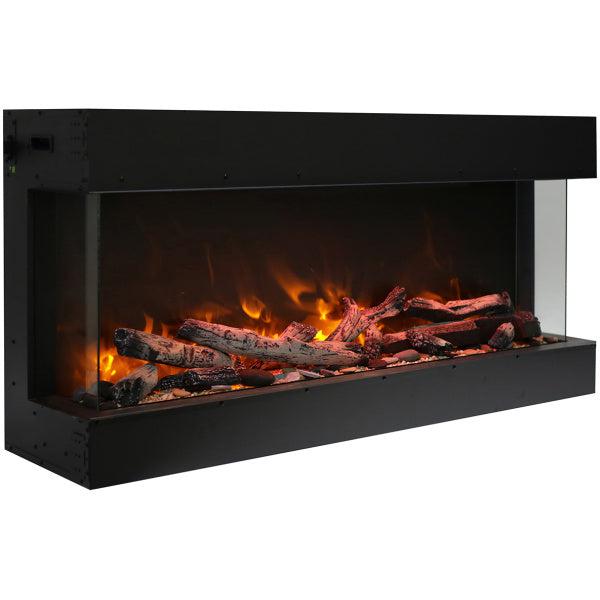 Remii 60" Bay Slim Built-In 3-Sided Indoor/Outdoor Electric Fireplace-Patio Pelican