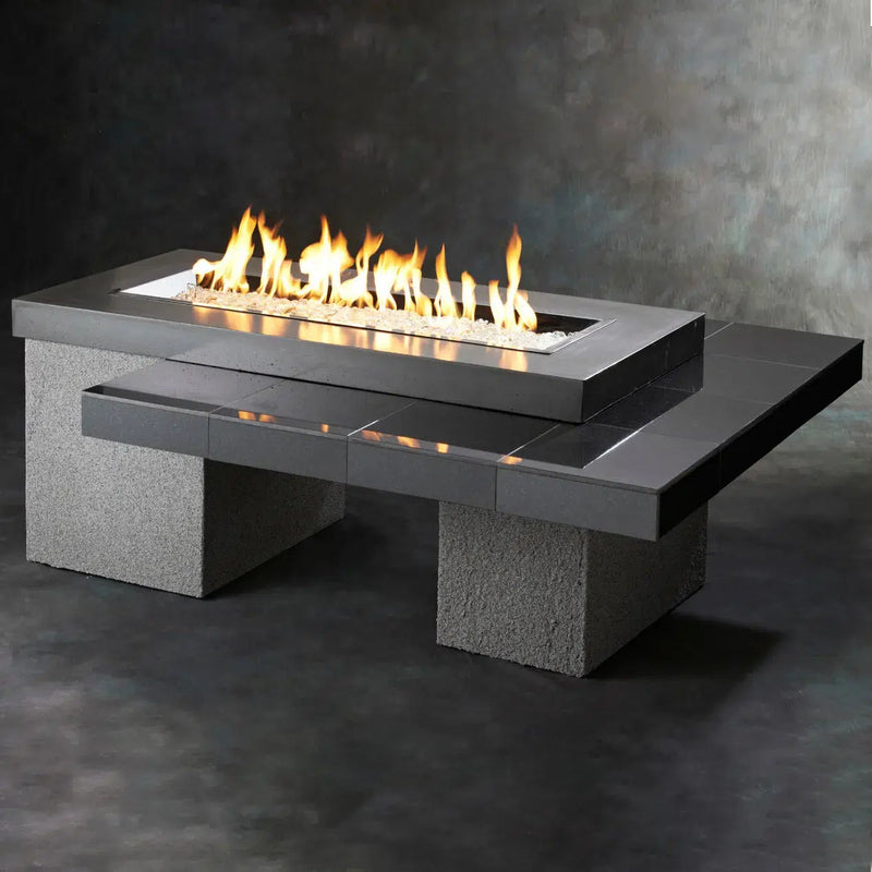 The Outdoor Greatroom Black Uptown Gas Fire Pit Table-Patio Pelican