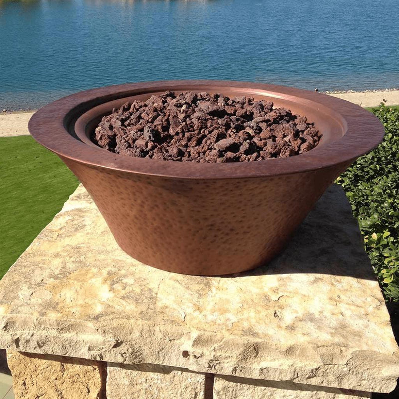 The Outdoor Plus 24" Cazo Fire Bowl - Hammered Copper-Patio Pelican