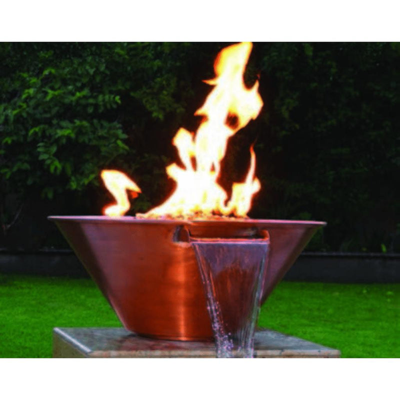 The Outdoor Plus 24" Cazo Fire & Water Bowl - Hammered Copper-Patio Pelican