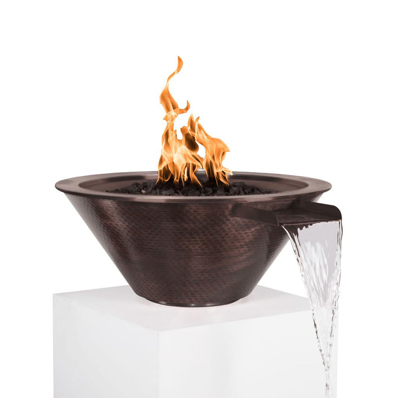 The Outdoor Plus 24" Cazo Fire & Water Bowl - Hammered Copper-Patio Pelican