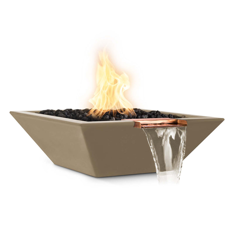 The Outdoor Plus 24" Maya Fire & Water Bowl - GFRC Concrete-Patio Pelican