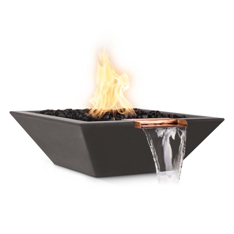 The Outdoor Plus 24" Maya Fire & Water Bowl - GFRC Concrete-Patio Pelican