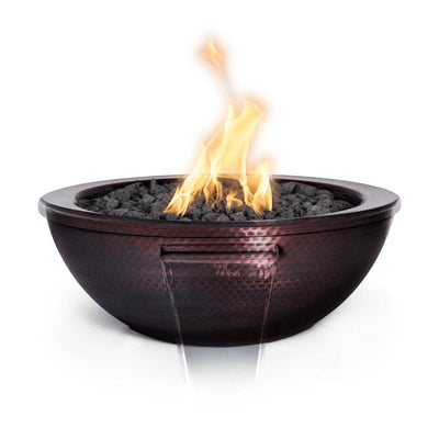 The Outdoor Plus 27" Sedona Fire and Water Bowl - Hammered Copper-Patio Pelican