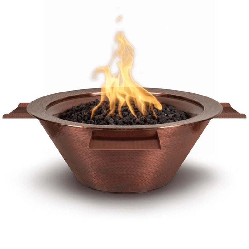 The Outdoor Plus 30" Cazo Fire & Water Bowl - 4-way - Hammered Copper-Patio Pelican