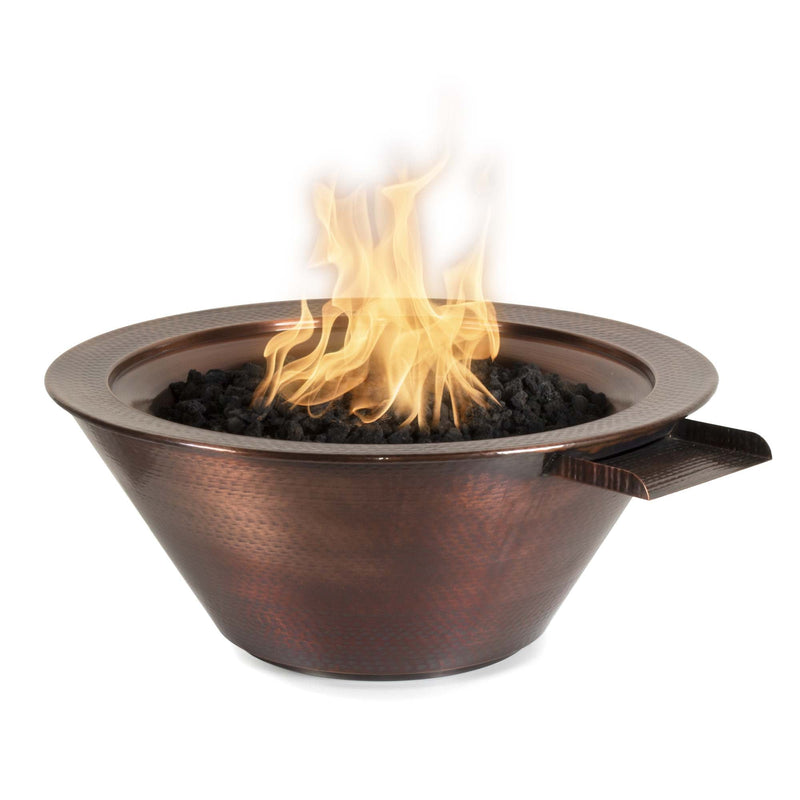 The Outdoor Plus 30" Cazo Fire & Water Bowl - Hammered Copper-Patio Pelican