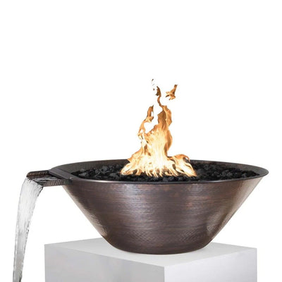 The Outdoor Plus 31" Remi Fire & Water Bowl - Hammered Copper-Patio Pelican