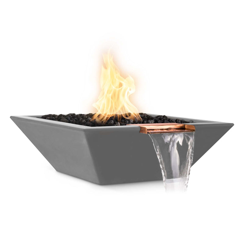The Outdoor Plus 36" Maya Fire & Water Bowl - GFRC Concrete-Patio Pelican