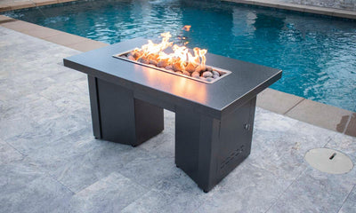The Outdoor Plus 48" Rectangular Alameda Fire Table - Powder Coated Metal-Patio Pelican