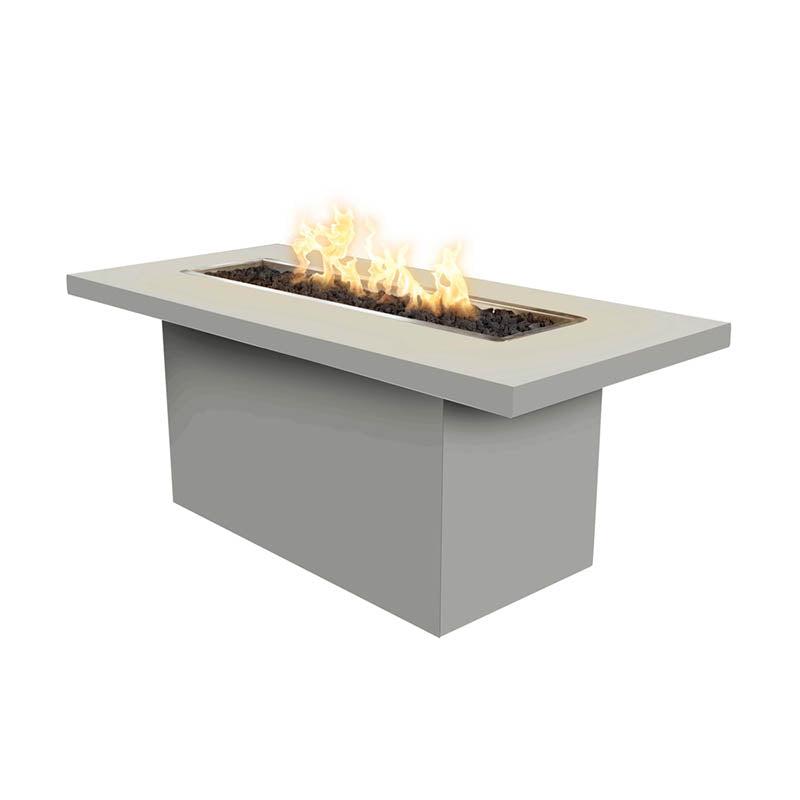 The Outdoor Plus 48" Rectangular Bella Fire Table - Powder Coated Metal-Patio Pelican