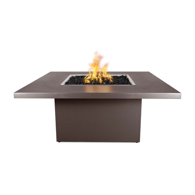 The Outdoor Plus 60" Square Bella Fire Table - Powder Coated Metal-Patio Pelican