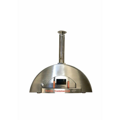WPPO, LCC Karma 55" Stainless Steel Wood Fired Commercial Pizza Oven-Patio Pelican